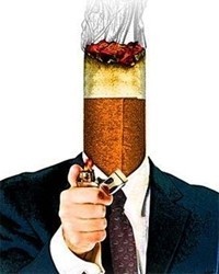 Aaron Eckhart is de sigaar