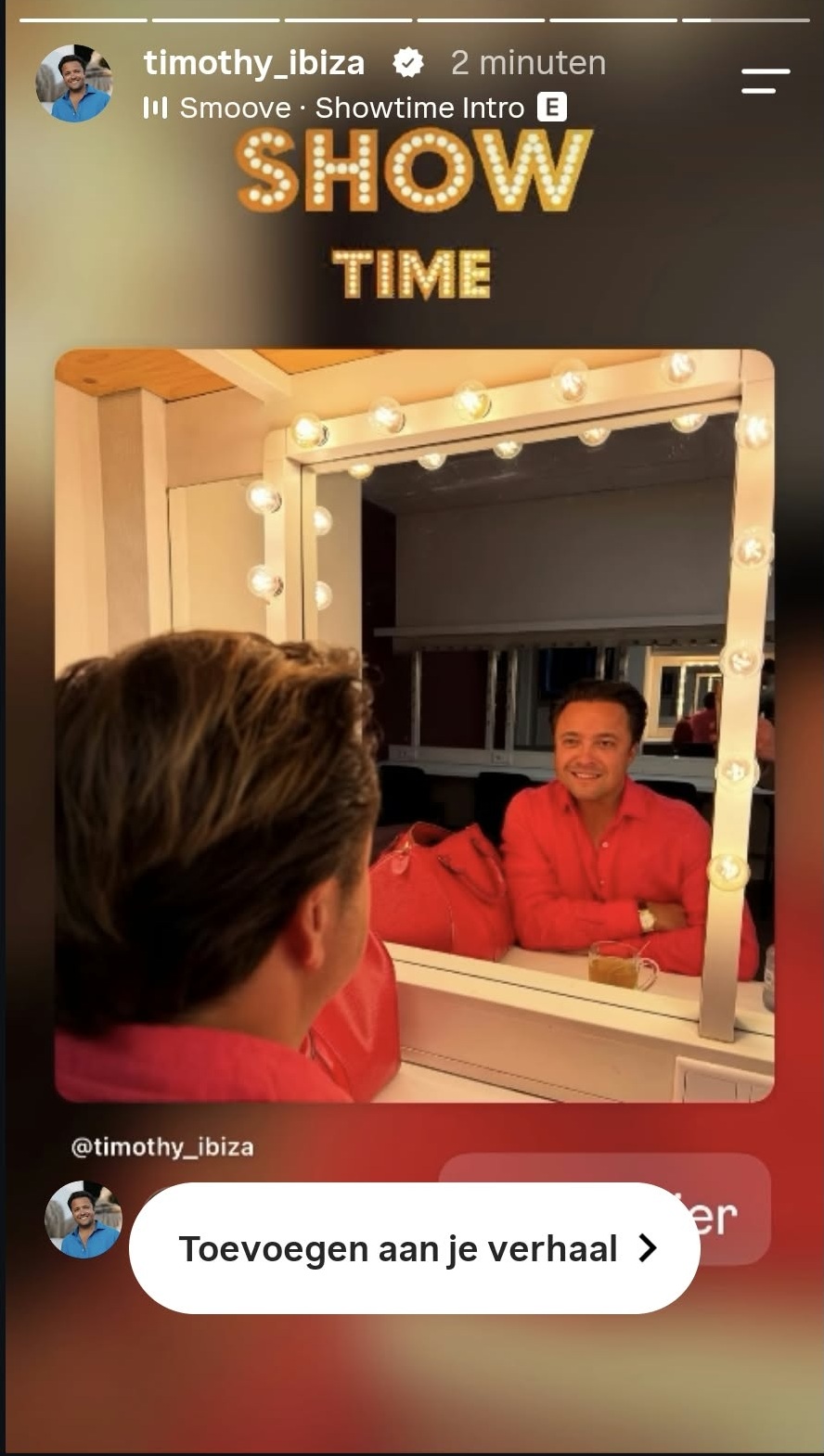 Timothy voelt zich de ster van de avond