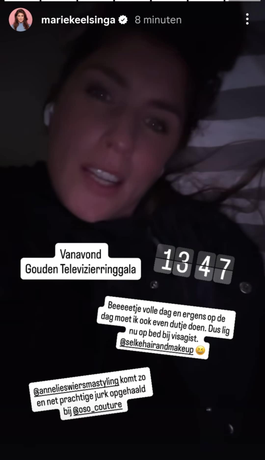 Marieke Elsinga begint de middag met een dutje
