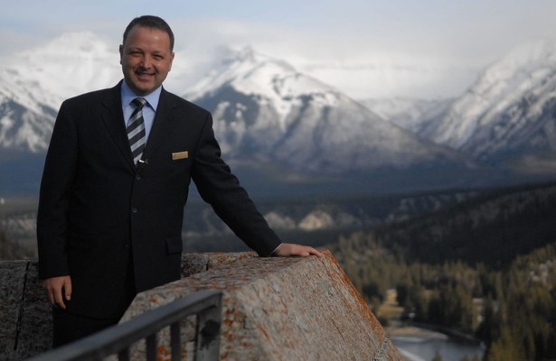 Ein Schloss in den Rocky Mountains