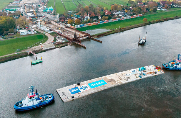 Großbaustelle Wesertunnel: Bagger, Bohrer, starke Schlepper