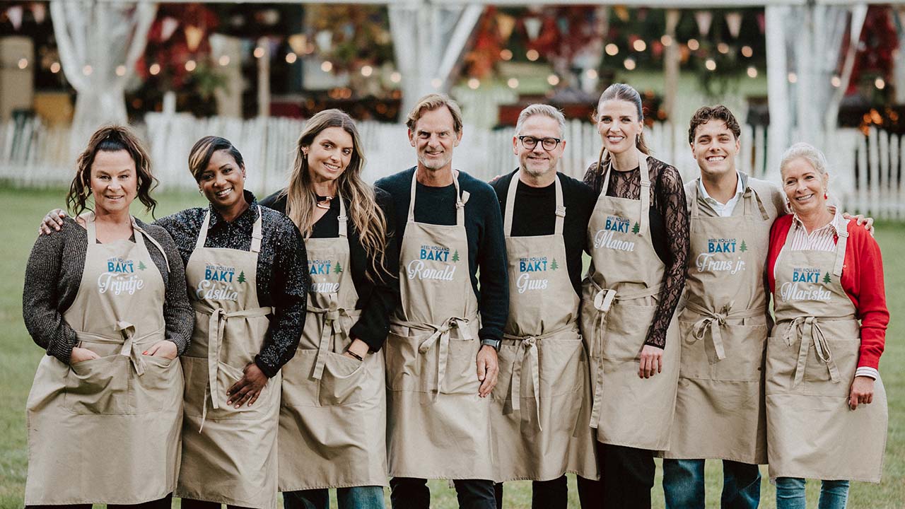 De deelnemers van de Heel Holland Bakt Kerstspecial