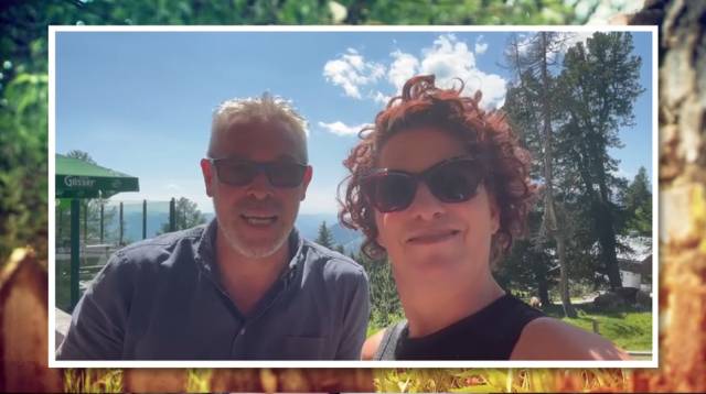 Harmjan en Astrid. Het inmiddels getrouwde koppel.