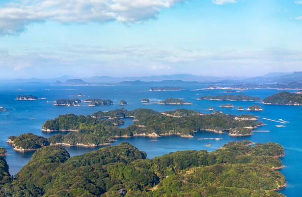 Japanese islands from above