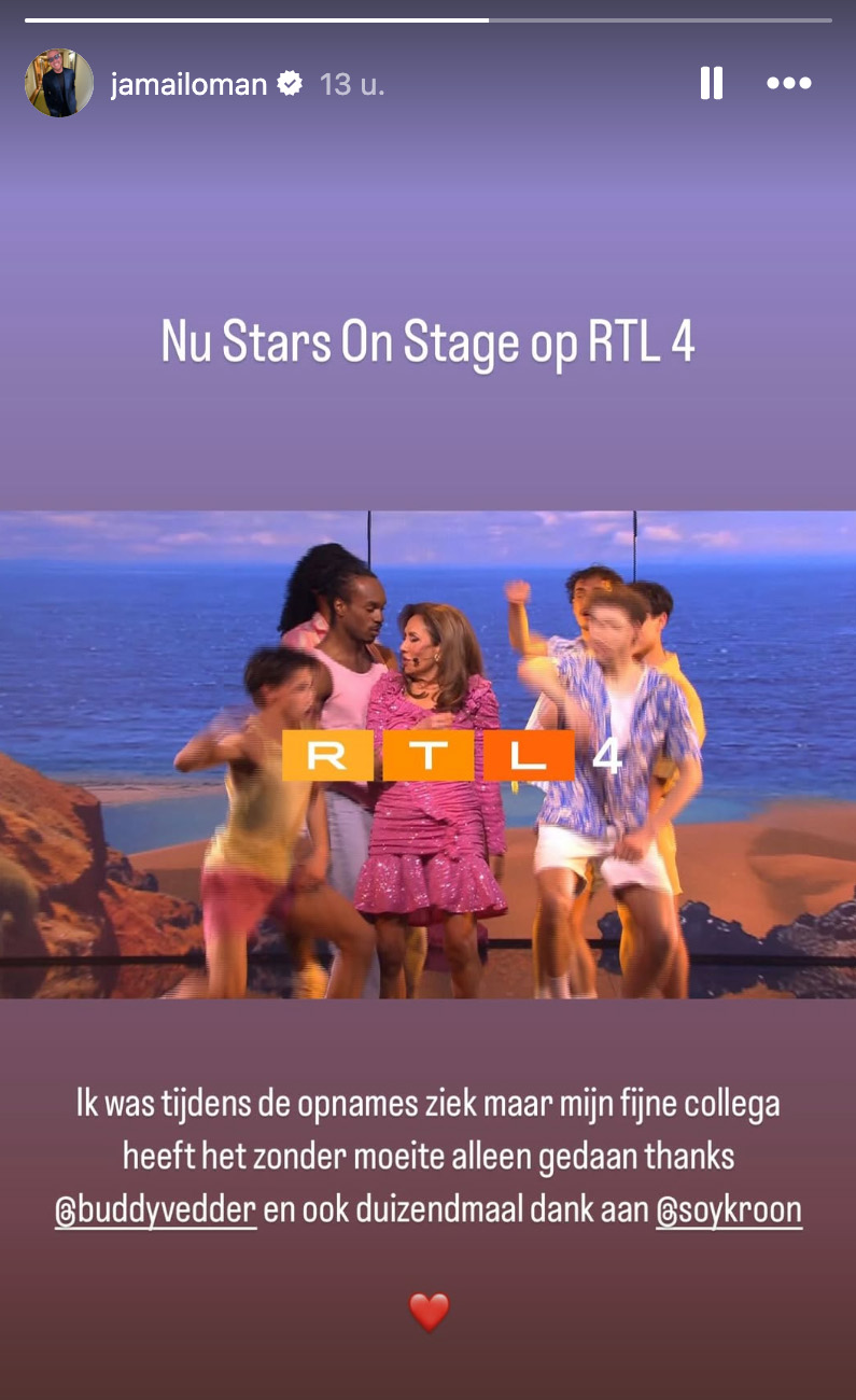Jamai verklaart afwezigheid in Stars on Stage