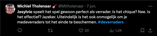 Reactie van een kijker
