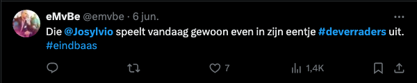 Reactie van een kijker