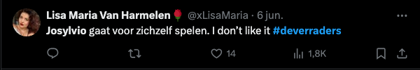 Reactie van een kijker
