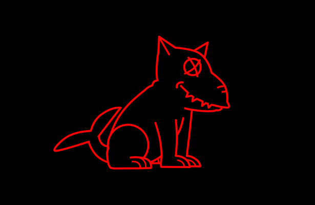 Man bijt hond