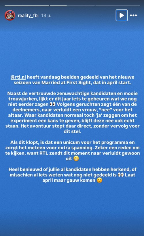 Geruchten Married at First Sight 2026