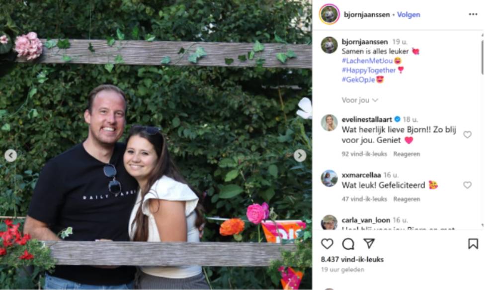 Bjorn toont zijn nieuwe liefde Robin.
