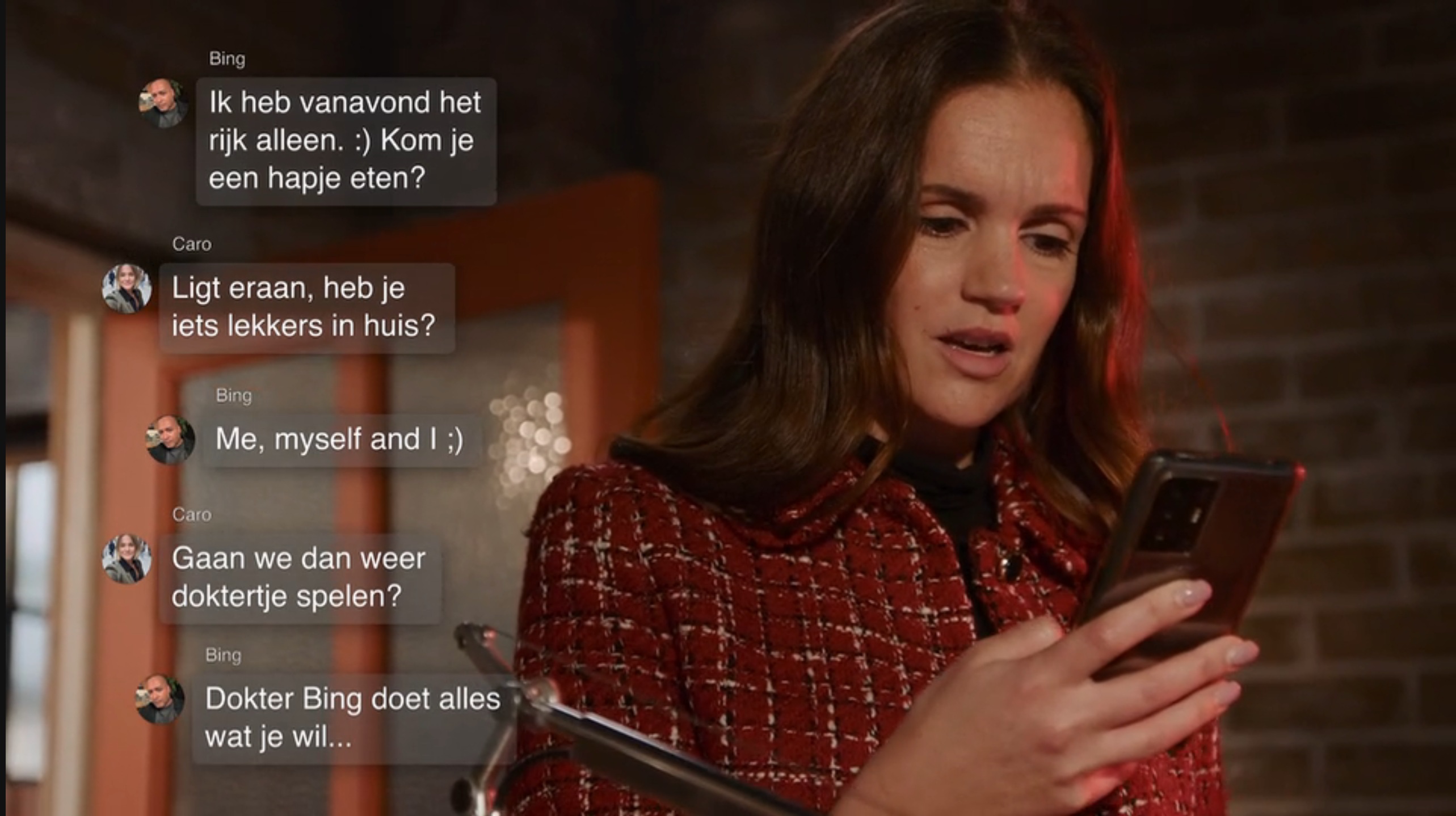 Nina krijgt Bings appjes onder ogen