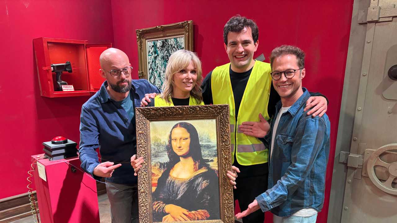 Staf en Mathias Coppens met Bridget Maasland en Rob Goossens