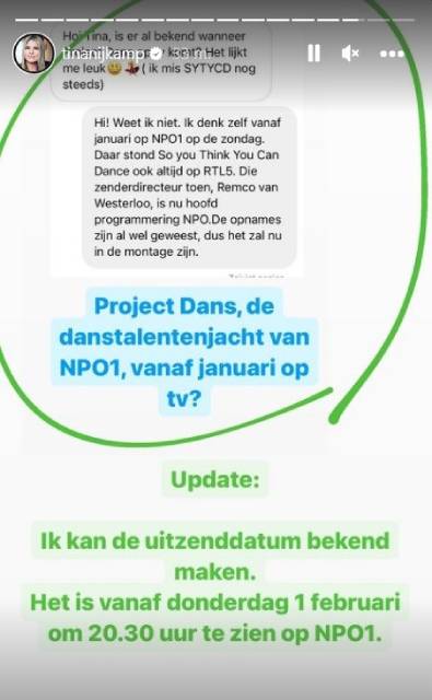 Bekendmaking uitzenddatum Project Dans!
