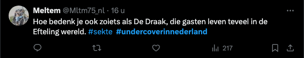 Reactie van een kijker