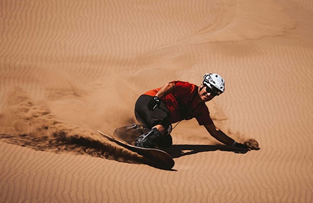 Sandboarding on Dragon Hill
