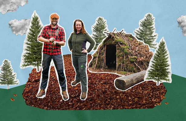 Takken sjouwen hutten bouwen