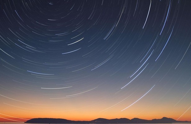 The sky at night