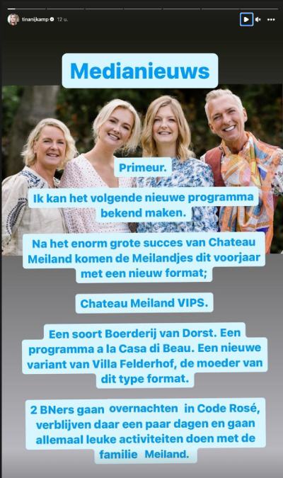 Aankondiging Chateau Meiland VIPS