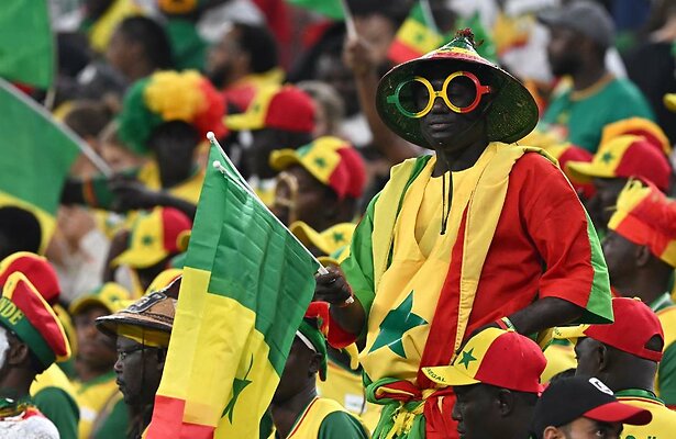 Senegalese supporters tijdens WK Voetbal in Qatar