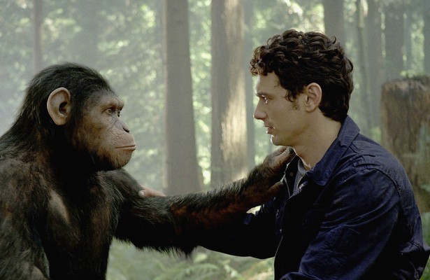 De hyperintelligente apen van James Franco in Rise of the Planet of the Apes