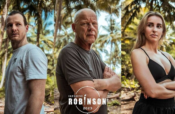 Guido Spek, Frits Wester en Iris Enthoven in Expeditie Robinson