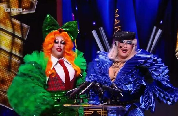 Shirley Bassie en Adriana Grande in Make Up Your Mind 2025.