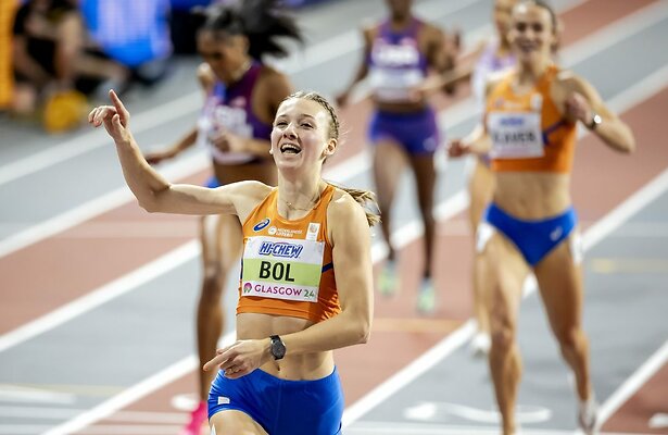 Femke Bol in actie