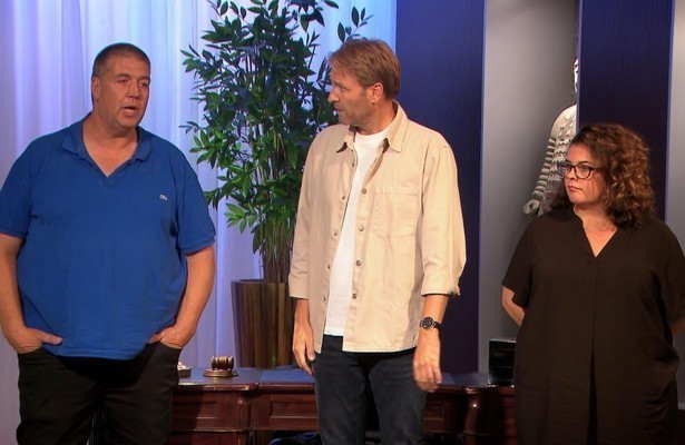 Francis en Dirk met Mr. Frank Visser Doet Uitspraak-presentator Viktor Brand