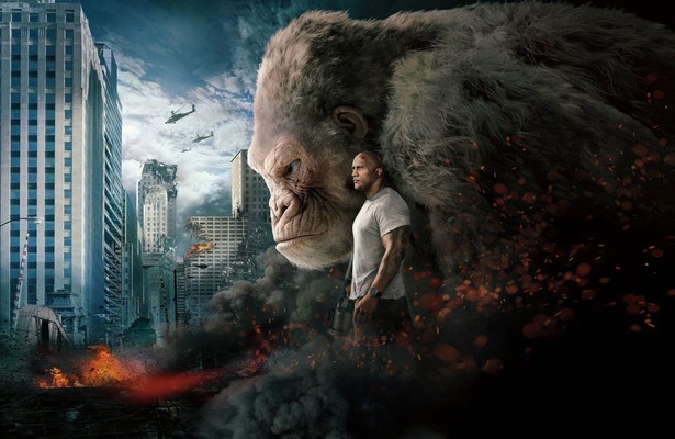 Dwayne Johnson in Rampage: Big Meets Bigger