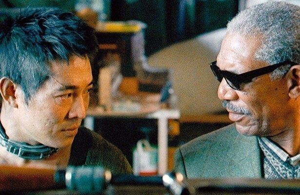 Jet Li en Morgan Freeman in Unleashed