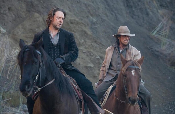Russell Crowe en Christian Bale in 3:10 to Yuma