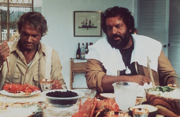 Terence Hill en Bud Spencer in De Vier Vuisten op Safari