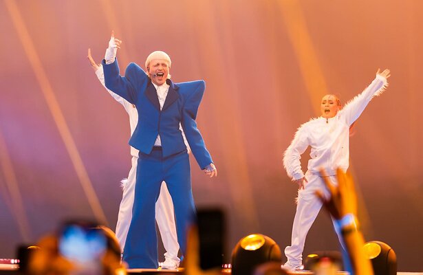 Joost Klein tijdens de tweede halve finale