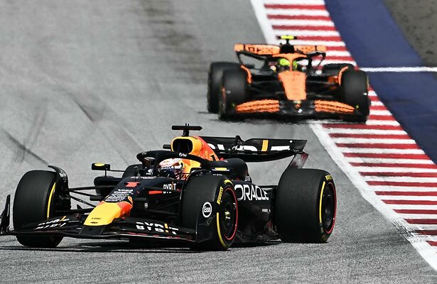 Max Verstappen en Lando Norris
