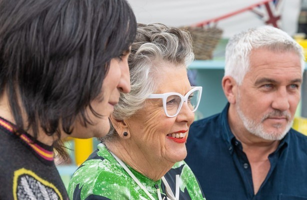 Prue Leith en Paul Hollywood in The Great British Bake Off