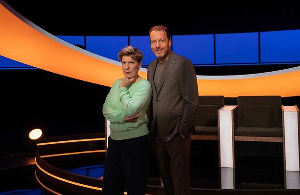 Paulien Cornelisse en Herman van der Zandt in De Slimste Mens