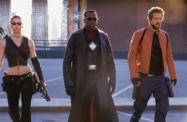 Jessica Biel, Wesley Snipes en Ryan Reynolds in Blade: Trinity