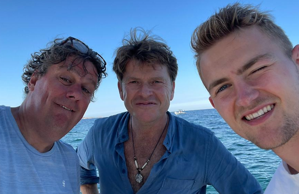 Diederik Ebbinge, Beau van Erven Dorens en Matthijs De Ligt in Isola Di Beau.