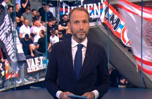 Gert van 't Hof tijdens Studio Sport Eredivisie