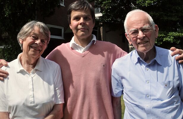 Kees met zijn ouders Henriette en Willem
