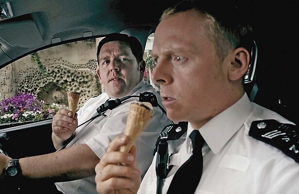 Nick Frost & Simon Pegg in Hot Fuzz