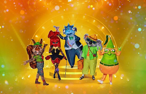 Eekhoorn, Bonbon, Kogelvis, Koala, Toffe Peer in The Masked Singer 2023