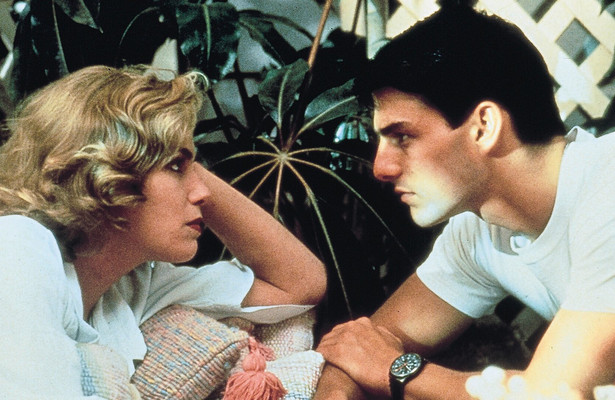 Kelly McGillis en Tom Cruise in Top Gun