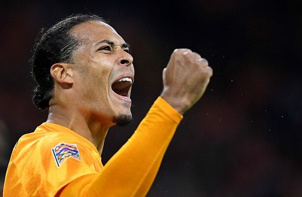 Virgil van Dijk voor het Nederlands Elftal