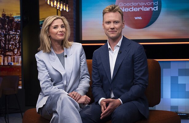 Welmoed Sijtsma en Sam Hagens in Goedenavond Nederland