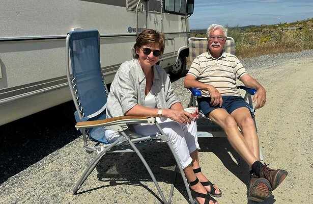 Martine van Os met Berend in We Zijn Er Bijna!