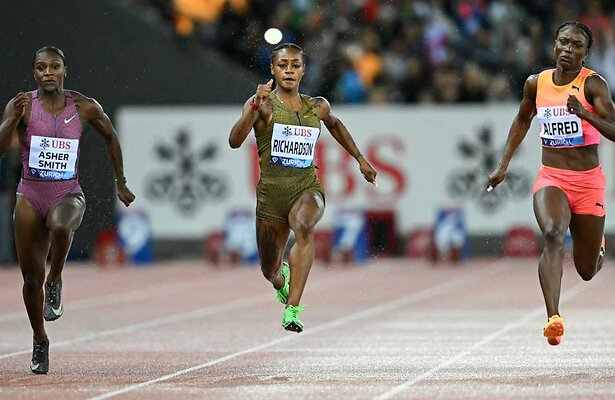 Dina Asher-Smith, Sha'Carri Richardson en Julien Alfred