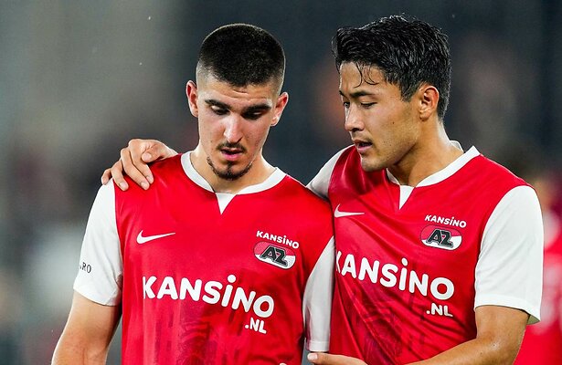 Mayckel Lahdo en Yukinari Sugawara van AZ