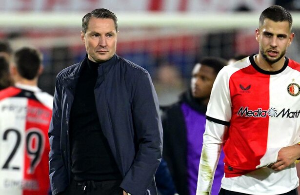 Brian Priske en David Hancko van Feyenoord